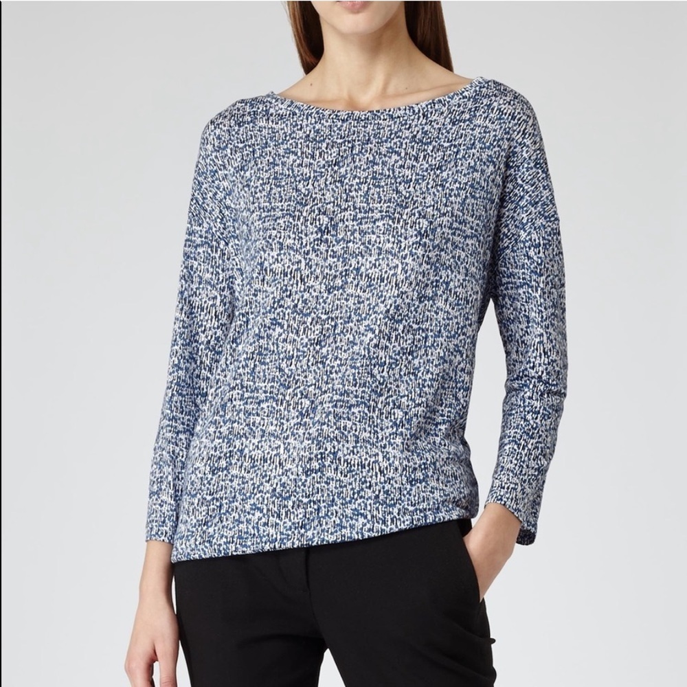 REISS NWT Lago Print Jersey Top size Small